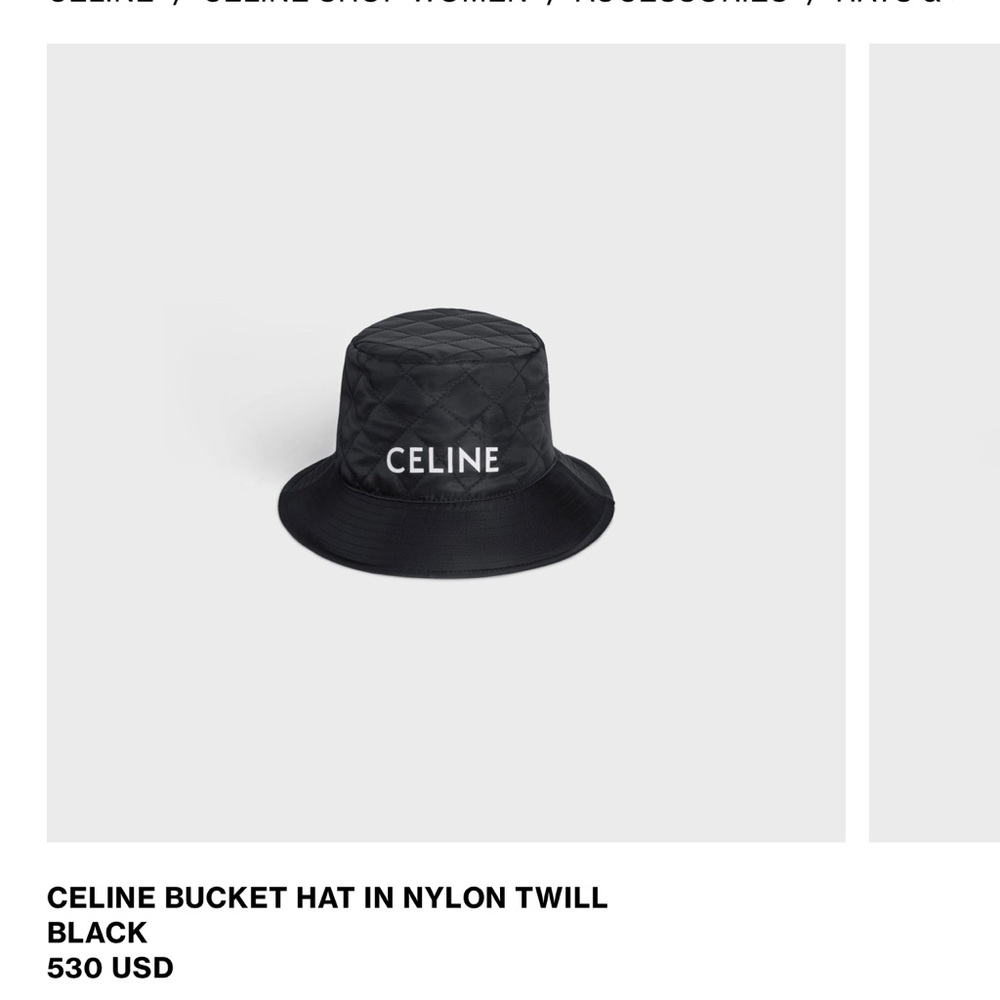 Brand new, authentic Celine Quilted Nylon Bucket Hat Size M. Tried on only!! - Picture 7 of 7